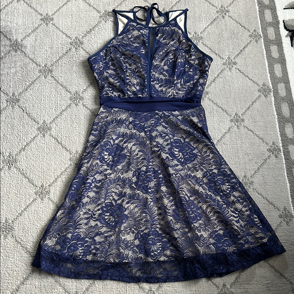Kate Kasin Halter A-Line Dress